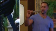 Damian and the knife on The Young and the Restless | Image: CBS